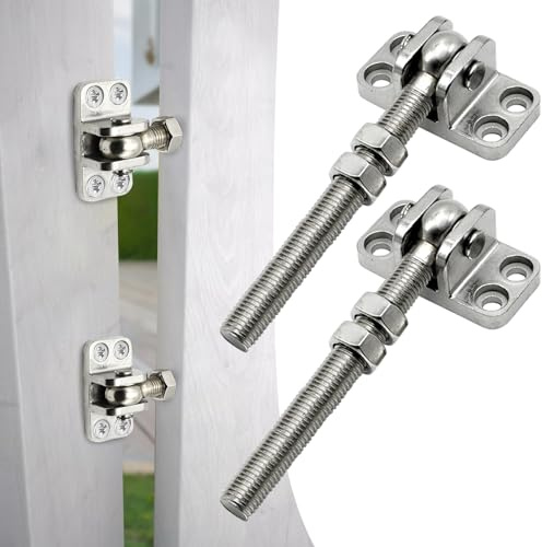 Scharniere Schwerlast, 2er Set Einstellbares Torscharnier, M16 Scharnier Edelstahl Traglast 200 KG, Gartentor Scharnier, Torband Für Gartentor Hoftor Zauntor (M16 160 mm)