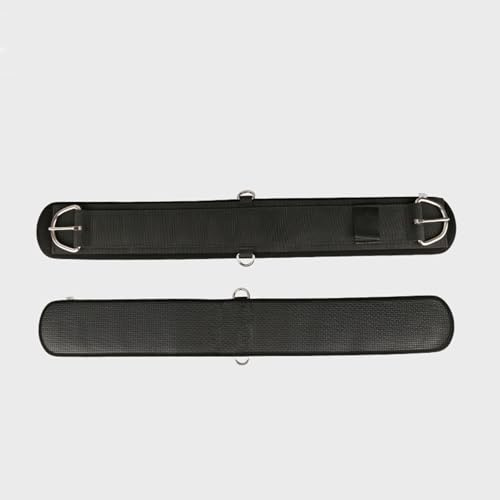 Cinghia in mohair per cavallo e cinghia posteriore per sella western - Accessori in metallo resistenti per sottopancia per pony e cavalli(black,26inch)