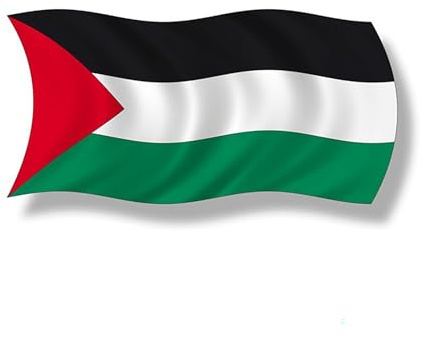 Bandiera Palestina 90x150cm / 60x90cm – Bandiera Palestinese con Occhielli in Ottone – 100% Poliestere, Resistente al Sole e alla Pioggia per Interno ed Esterno (60x90 cm)