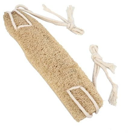 VILLFUL Rückenschrubber Dicker Badeschwamm mit Langem Band Peeling aus Natürlicher Pflanzenfaser Luffaschwamm und Einfaches Rückenschrubben für Tägliche Körperreinigung