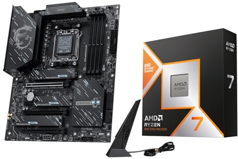 Micro Center AMD 9800X3D Processor with MSI X870E Gaming Plus WF Motherboar