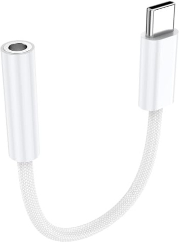 USB C to 3.5mm Audio Headphone Adapter, Type C to Headphone Jack Adapter Compatible with iPhone 17 Pro Max/16/15,Samsung Galaxy S25 Ultra/S24/S23,Pixel,iPad Pro
