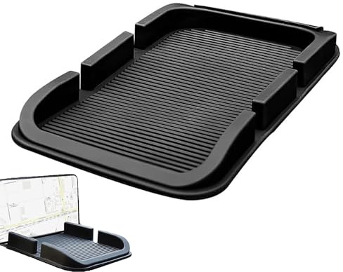 Antirutschmatte Auto Armaturenbrett, Antirutsch Pads Auto, 3 in 1 Auto Anti-Rutsch-Pad, für Autodekorationen, Brillen, Handys Verwendet (Schwarz)