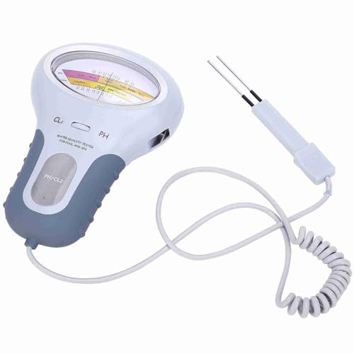 Zerodis Tester PH, Analizzatore della qualità dell'Acqua PC 102 CL2 con Sonda per la Manutenzione di Piscine Termali per Uso Domestico