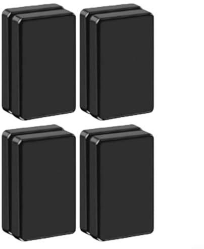 Glomc 4 paia di magneti per tende con chiusura magnetica per tende, bandiere, tovaglie, clip in plastica resistente per evitare svolazzamenti, mantiene le tende appese (nero)