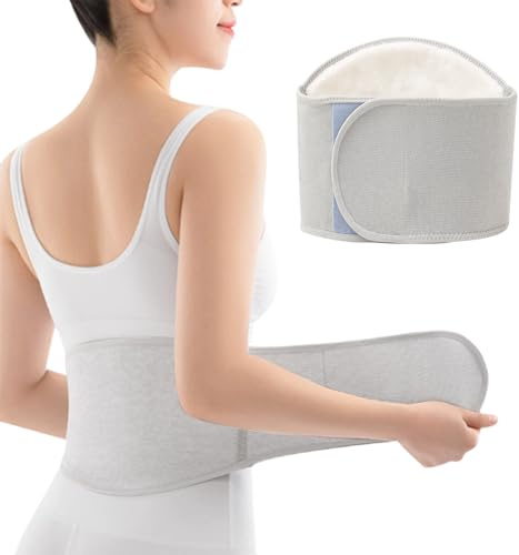 Nierenwärmer & Rückenwärmer Damen Herren mit Klettverschluss,Elastischer Wärmegürtel Rücken aus Wolle,Thermischer Bauchgurt für Taille Unterstützung,Wärmeschutz bei Ischias und Bandscheibenvorfall