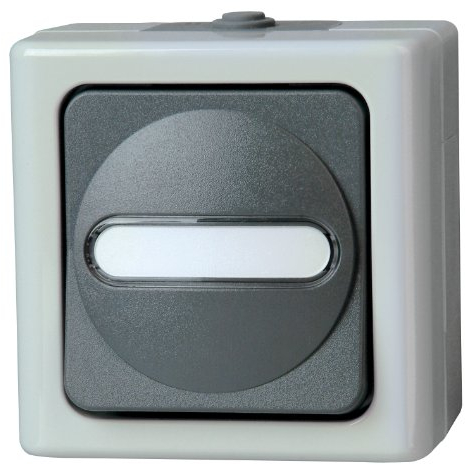 Kopp 560656006 Blue Electric Universalschalter (Aus- und Wechsel) beleuchtet