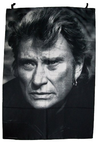JOHNNY HALLYDAY Drapeau Collection Officielle - 108 x 75 cm