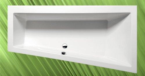 Badewanne ANDRA 180x90cm Ausführung Rechts mit Wannenfüssen