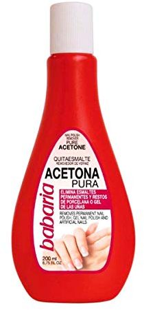 Babaria - Quitaesmalte Acetona Pura | Quitaesmalte Semipermanente | Quita Esmalte Semipermanentes para Uñas | Removedor Esmalte Semipermanente | Remover Uñas Semipermanentes