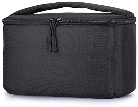 S-ZONE Padded Shockproof Foldable Partition Camera Insert Protective Bag for Case DSLR SLR TLR Lens Or Flash Light (Black)