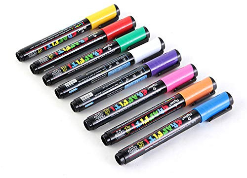 Harddo 1 Stück Acrylfarbe Marker Stifte DIY Graffiti Stift einfach zu schreiben und abzuwischen, für Holz, Keramik, Metall, Stoff, Leinwand, Papier, Glas, Keramik, Metall, Holz