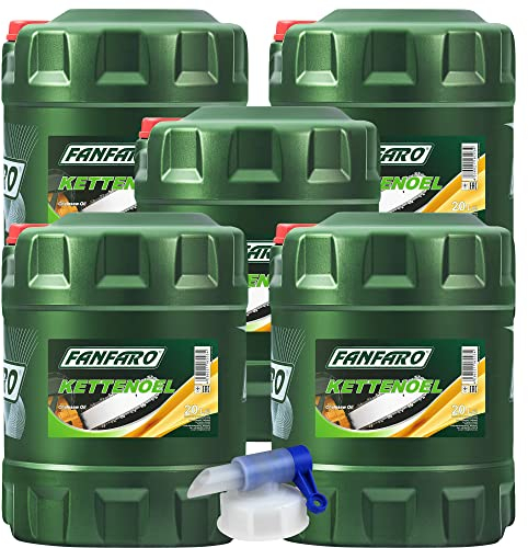 100L FANFARO FF6203-20 FF Kettenoel Chain Saw Oil Schmieröl + Auslaufhahn