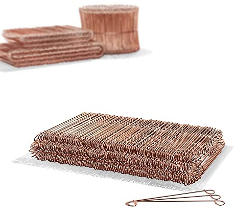 Heimfleiss Slingor 1,0 x 100–160 mm (250 st.) – koppartråd – Öljetttråd för vridare och vridare – metallpåsestängning