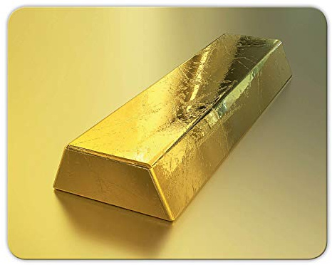 Addies Mousepad 'Gold' schönes Mauspad Motiv mit Kautschuk Untermaterial, 24x19cm - MP01