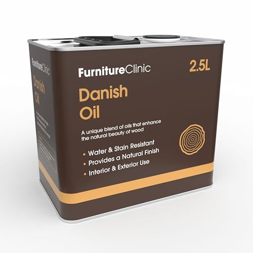 Huile Danoise Furniture Clinic 2.5 L – Huile Supérieure pour Rétablir la Beauté Naturelle du Chêne, Pin & Autres – Imperméabilise & Protège