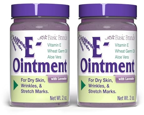 Basic Brands - Vitamin E Ointment with Lavender - 2oz - Moisture Enhancing - 2-Pack