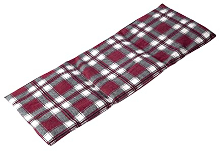 Currant Seeds Cushion 20 x 50 cm Large 3 Chamber Heat Cushion Grain Pillow Cushion Flannel Checked Red 50 x 20 cm Blackcurrant Seeds