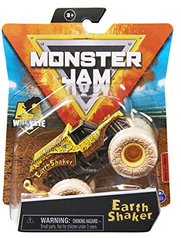 Monster Jam 2021 Spin Master 1:64 Diecast Monster Truck with Wheelie Bar: Elementals Trucks Earth Shaker