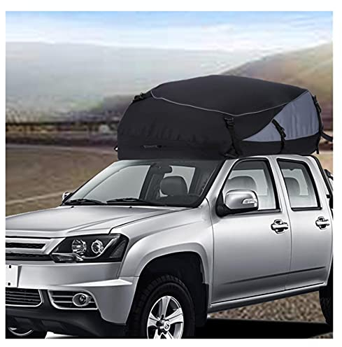 Dachtasche Auto 350L Große Kapazität Verdicken Oxford Auto Dachbeutel Cargo Carrier 8 Verstärkte Riemen Wasserdichte Dachloftrovel Cargo Carrier DachgepäCkträGer Tasche