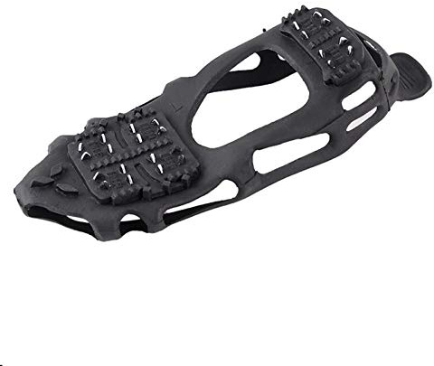 QSCTYG Schuhspikes 24 Zahneisgreifer Spike für Schuhe Outdoor Anti Slip Klettern Wandern Schnee Spikes Steigeisen Strampeln Kettenklauen Griffe Stiefel Cover steigeisen