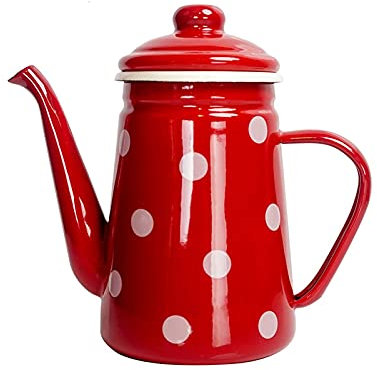 Caraffe per caffè Caffè Bollitore da caffè 1.1L Caffettiera Smalto Bollitore Drip Bollitore Drip Bollitore Induzione Cucina Gas Generale Caffettiera Caffettiera Cucina Matrimonio Forniture Caffettiera