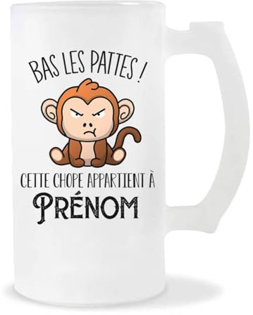 Planetee Chope Personnalisable Pas Touche (Singe)
