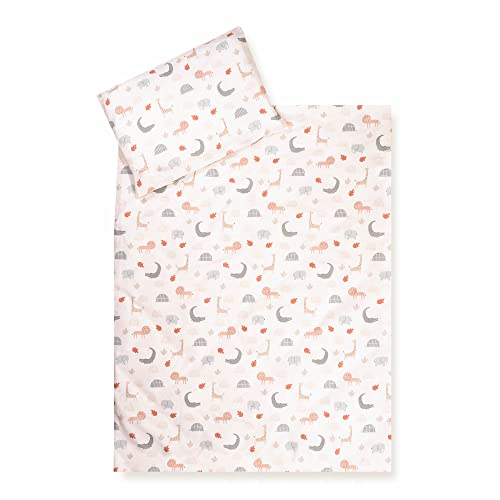 Julius Zöllner Kinderbettwäsche 100% Organic Baumwolle, Standard 100 by OEKO-TEX, made in Germany, Gr. 100x135 + 40x60 cm, Wild friends