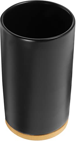 Alipis Ceramic Mouthwash Cup Minimalist Black Tumbler for Bathroom Versatile Drinking Cup for Coffee Water Juice - Ideal for Home Decor and Oral Care