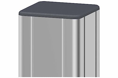 Gartenwelt Riegelsberger ALU-Tor-Pfosten Silber zum Einbetonieren 2er-Set für Universal Alu-Torrahmen Zubehör für Gartenzaun Zaun WPC Steckzaun Sichtschutzzaun Garten Terrasse