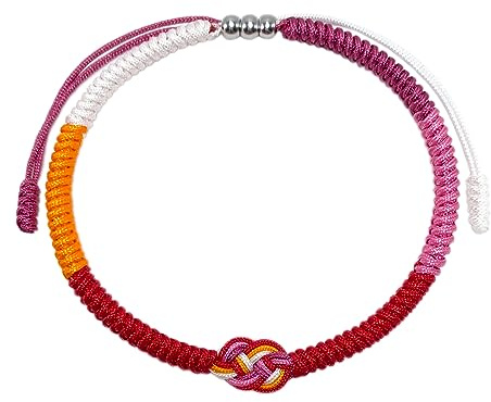 LAMIBEE Pride Infinity Love Wins, LGBTQAI+ Pride Love Wins - Pulseras tibetanas con cuerda de surfista LGBTQ para él y ella, mujeres y hombres, apoyo a la comunidad LGBTQ, 3 inches, Ágata