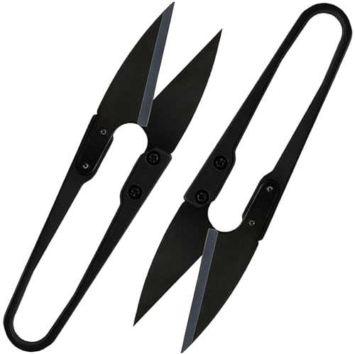 2Pcs U Mini Sewing Scissors,Bonsai Pruning Scissors Thread Nippers Pruner Shears Yarn Thread Cutter Craft Clipper DIY Supplies,Small Snips Great for Bud,Leaves,Yarn,Stitch,Knitting,Embroidery,Craft
