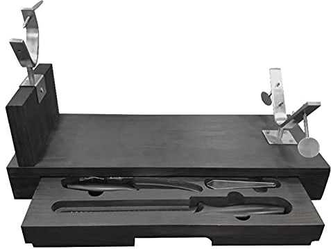 Ham Holder Spanish Ham Special Rack Wood Ham Knife Stainless Steel Accessories Rectangular Ham Rack Ham Stand (Color : A)