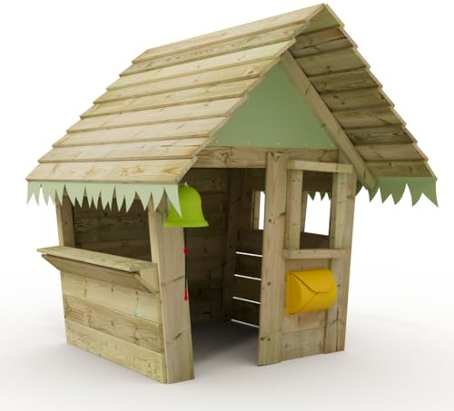Casetta Wickey Saloon - casetta in legno per bambini, casetta da giardino per bambini, estremamente resistente alle intemperie - in legno massiccio impregnato a pressione - verde pastello