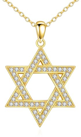 ONEFINITY Star of David Necklace 925 Sterling Silver Star of David Pendant Necklace Jewelry for Women Men