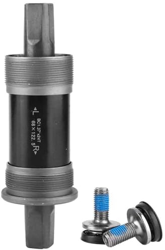 equlup Fahrrad-Tretlager, 5 Größen Tretlager mit Vierkantloch Kurbelachse mit Vierkantloch 68x118/120/122,5/124,5/127,5 mm abgedichtete Lager Fahrradteile für Vierkant-Kurbelwelle (68X122,5L)