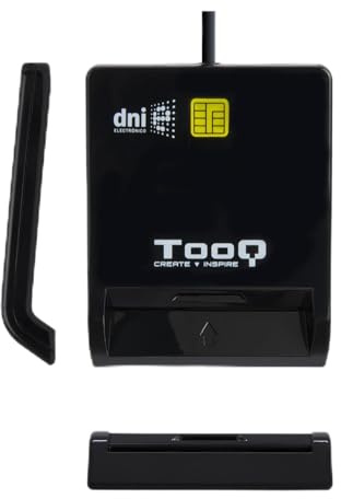 Lector de tarjetas USB 2.0, compatibilidad con DNIE, color negro, ideal para validación de identidad y acceso digital.