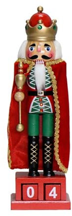 King Nussknacker Adventskalender Ornamente Weihnachtsschmuck Holzfiguren Spielzeug Weihnachten Countdown Kalender Neujahr