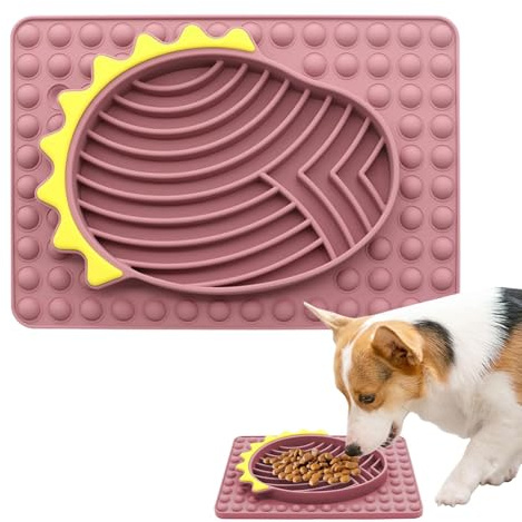 Tappeto leccare a alimentazione lenta, tappetino leccare per cani - Design antiribaltamento per alimentazione lenta | tappetino per l'alimentazione del cane liscio da mangiare per cani e cuccioli, c
