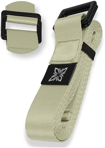OMNANA® EXtend™ Yogagurt 2,5m x 4cm – Yoga Gurt mit Schiebeschnalle aus Metall – Weich & hautfreundlich – Perfektes Yoga Zubehör für Dehnung & Stretching