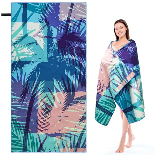 INYEEXUP Strandtuch XXL 90x180cm - Ultra-Leichtes Mikrofaser Badetuch, Schnelltrocknend & Sandfrei - Umweltfreundliche Stranddecke für Strand, Pool und Camping