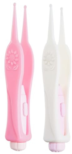 UTHCLO 2piezas Pinza Nasal Luminosa De Plástico Flexible Limpiador De Cerumen Con Luz Led Visible Herramienta Para Eliminar Cerumen Portátil Para Bebés Pequeños