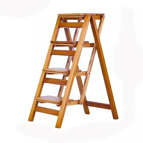 Sedia a scaletta in bambù, versatile, pieghevole, per riporre oggetti e decorazioni, ideale per biblioteca, libreria, supporto per piante, design salvaspazio
