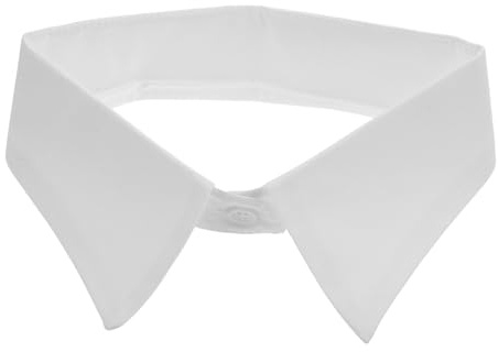 jojofuny Collo Camicia Finto Donna Bianco in Chiffon Plissettato Dettagli Delicati, Decorazione Versatile e Facile da Usare per Abiti Plissettati e Look Eleganti
