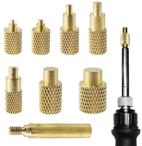 Puntas para insertos roscados, juego de 7 con adaptador, compatible con soldadores 936 900M T18, M2 a M8, para impresión 3D PLA PETG ABS