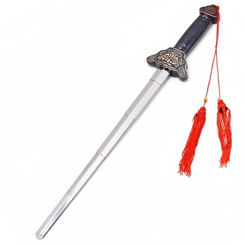 Tai-Chi-Schwert, chinesisches einziehbares Schwert aus Edelstahl mit Quaste für Kinder und Erwachsene, 86, 4 cm