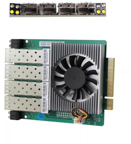 Tarjeta de red PCI-E NIC de 10 Gtek de 10 GB, puerto SFP+ cuádruple, PCE 3.0X8, con controladores originales Intel XL710-BM1/BM2, adaptador LAN Ethernet PCI Express compatible con Windows 7/8/10 Linux
