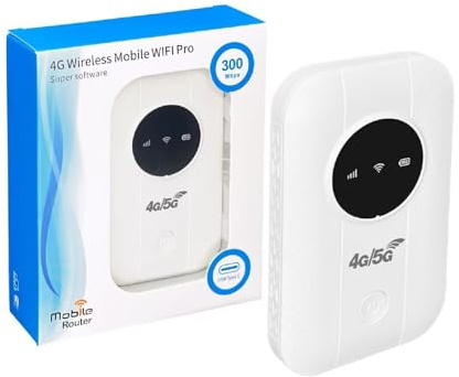 5G/4G Portable WiFi Hotspot,Portable Wifi Router Mobile Router High Speed,Router With Sim Slot,Ultra-Fast Internet up to 300 Mbps, Supports up to 10 Devices