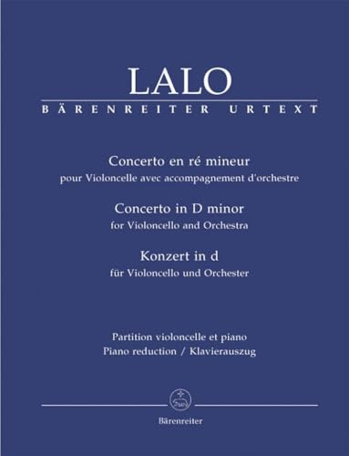 Konzert für Violoncello und Orchester d-Moll.Klavierauszug, Urtextausgabe: Konzert Violoncello Cello