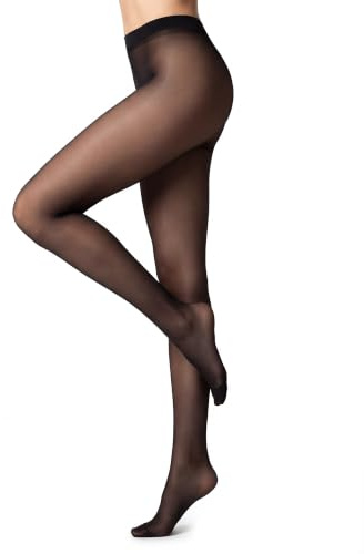 GLAMORY Satin 20 strumpbyxor-svart-40-42 (M)